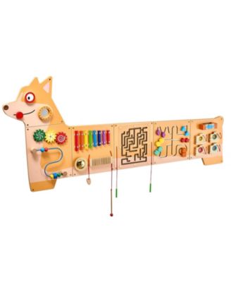 Puppy Busy Board with 12 Montessori Learning Activities
