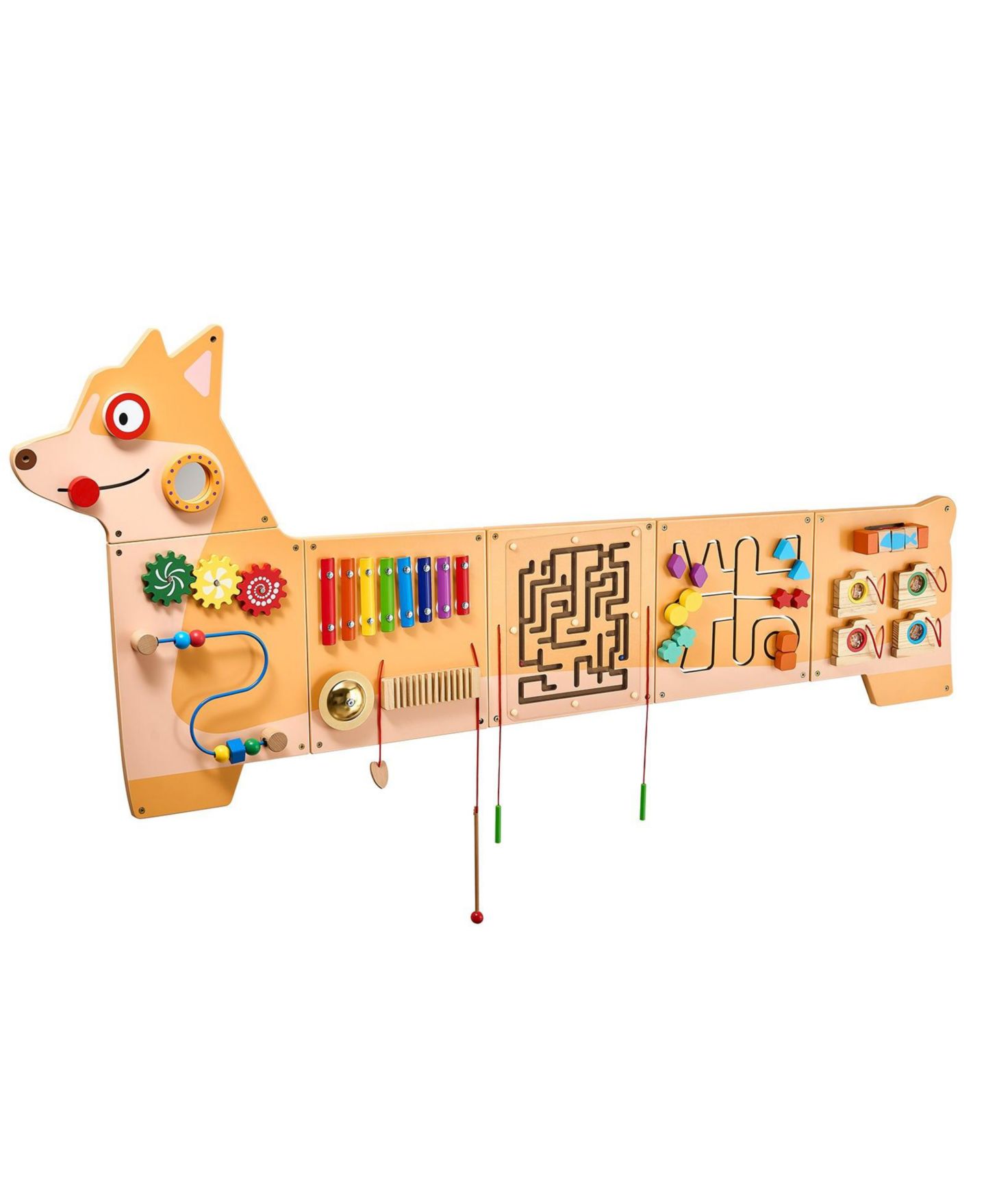 Детская игрушка SUGIFT Puppy Busy Board with 12 Montessori Learning Activities, цвет: Коричневый — фото 5