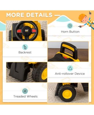 CAT Licensed Excavator Ride-on Toy for Kids w/ Manual Shovel,