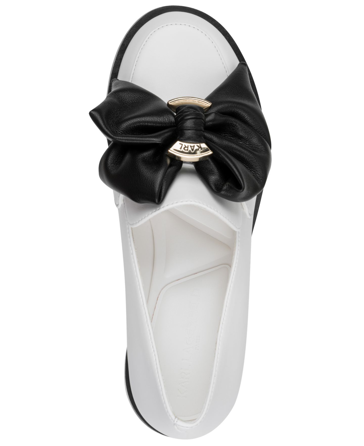 Женские туфли KARL LAGERFELD PARIS Camilia Fan Bow Polka-Dot, цвет: Яркий белый / Чёрный — фото 4