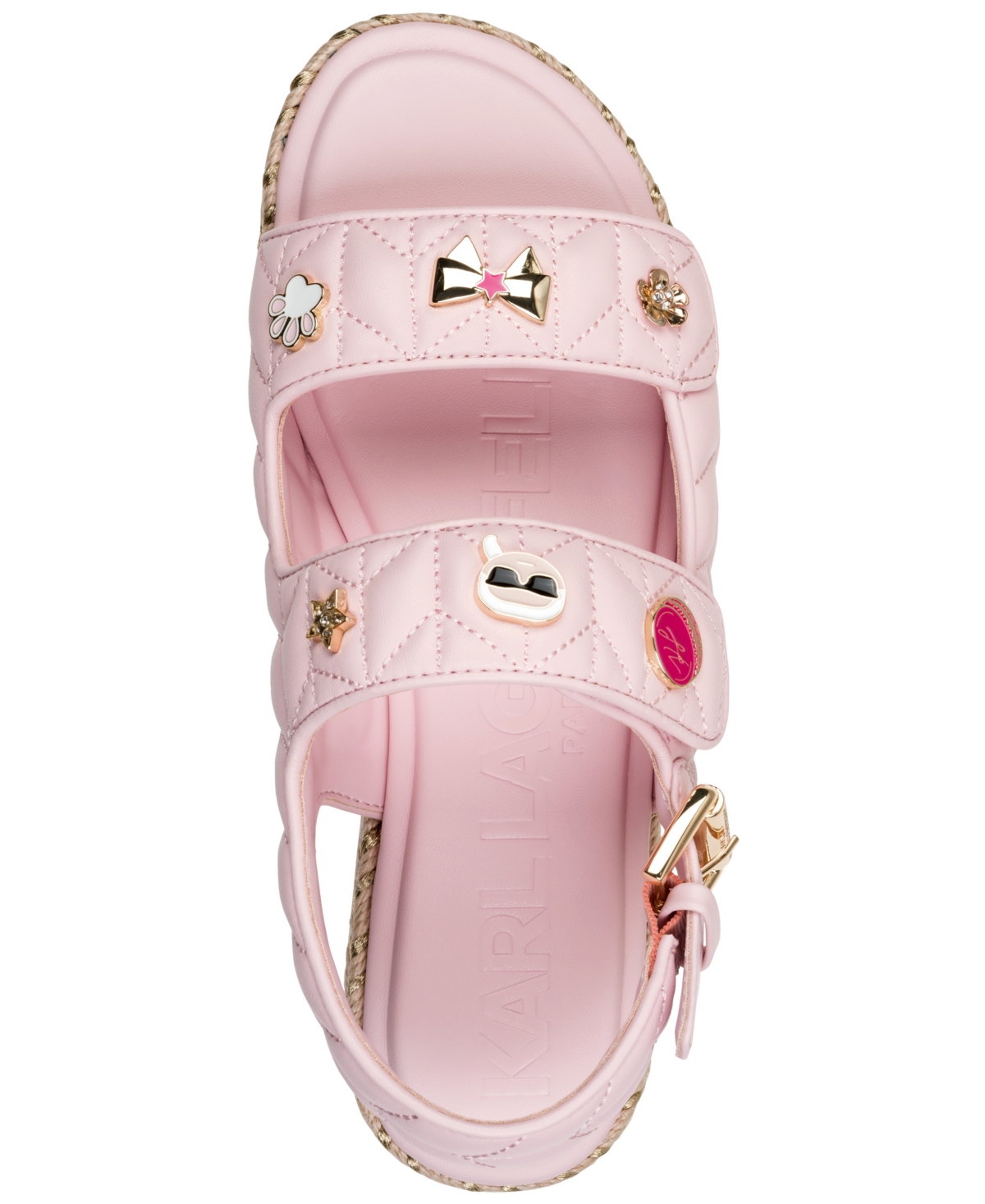Karl Lagerfeld Paris Women's Charlay Macaron Buckle Sandals