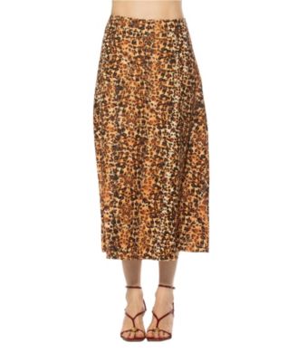 Women's Eres Flared Midi Skirt With Front Detail