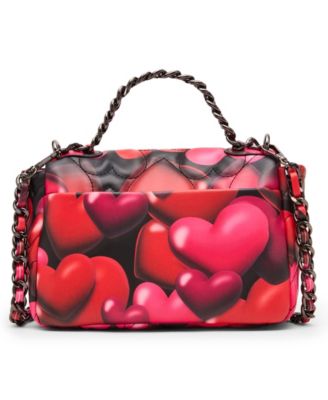 Bubble Hearts Small Flap Over Crossbody Bag