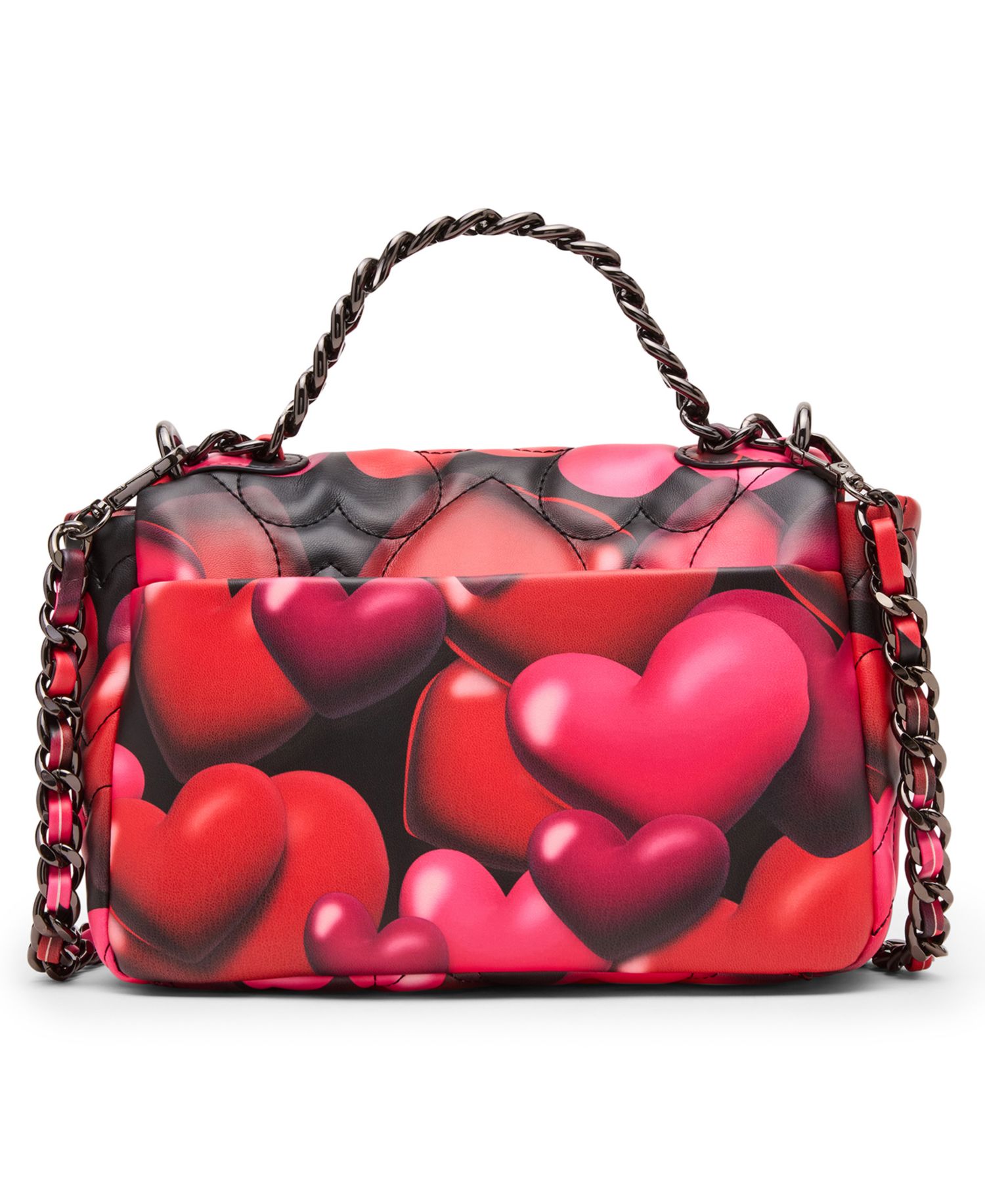 Bubble Hearts Small Flap Over Crossbody Bag