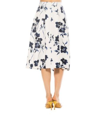 Women's Illia Pleated Midi Skirt With Waistband