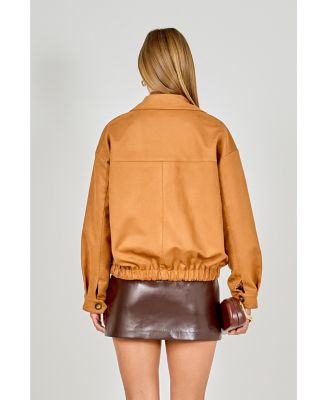 Women's Suede Oversized Jacket