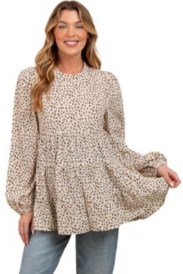 Women's Mock Neck Tiered Top