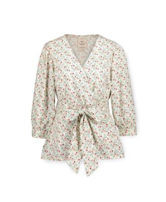 Women's Puff Sleeve Wrap Top