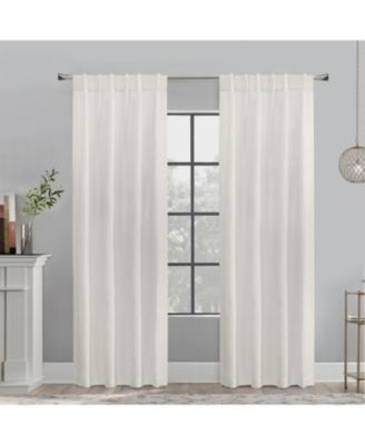 Mulberry Light Filtering Back Tab Curtain - 54x84", White