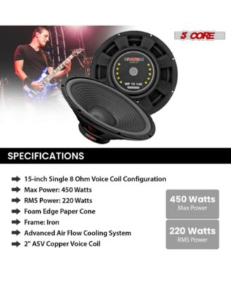 Car Subwoofer 2Pc 10" 3000W Pro Audio Deep Bass Component Sub Woofer 4Ohm Replacement Speaker