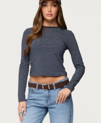 Women's Brianna Striped Long Sleeve T Shirt