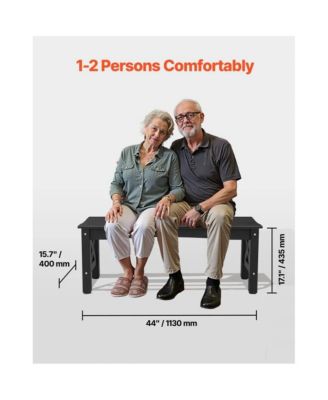 Weatherproof Plastic with 600 lbs Capacity Patio Bench