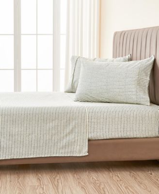 Ultra-Soft Striped Brushed Microfiber Sheet Set