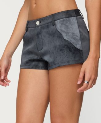 Women's Rhiley Contrast Faux Suede Micro Shorts