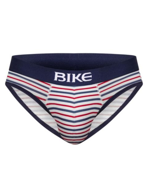 Трусы-брифы для мужчин, хлопок-стрейч — BIKE Athletic, цвет: Синий / Красный