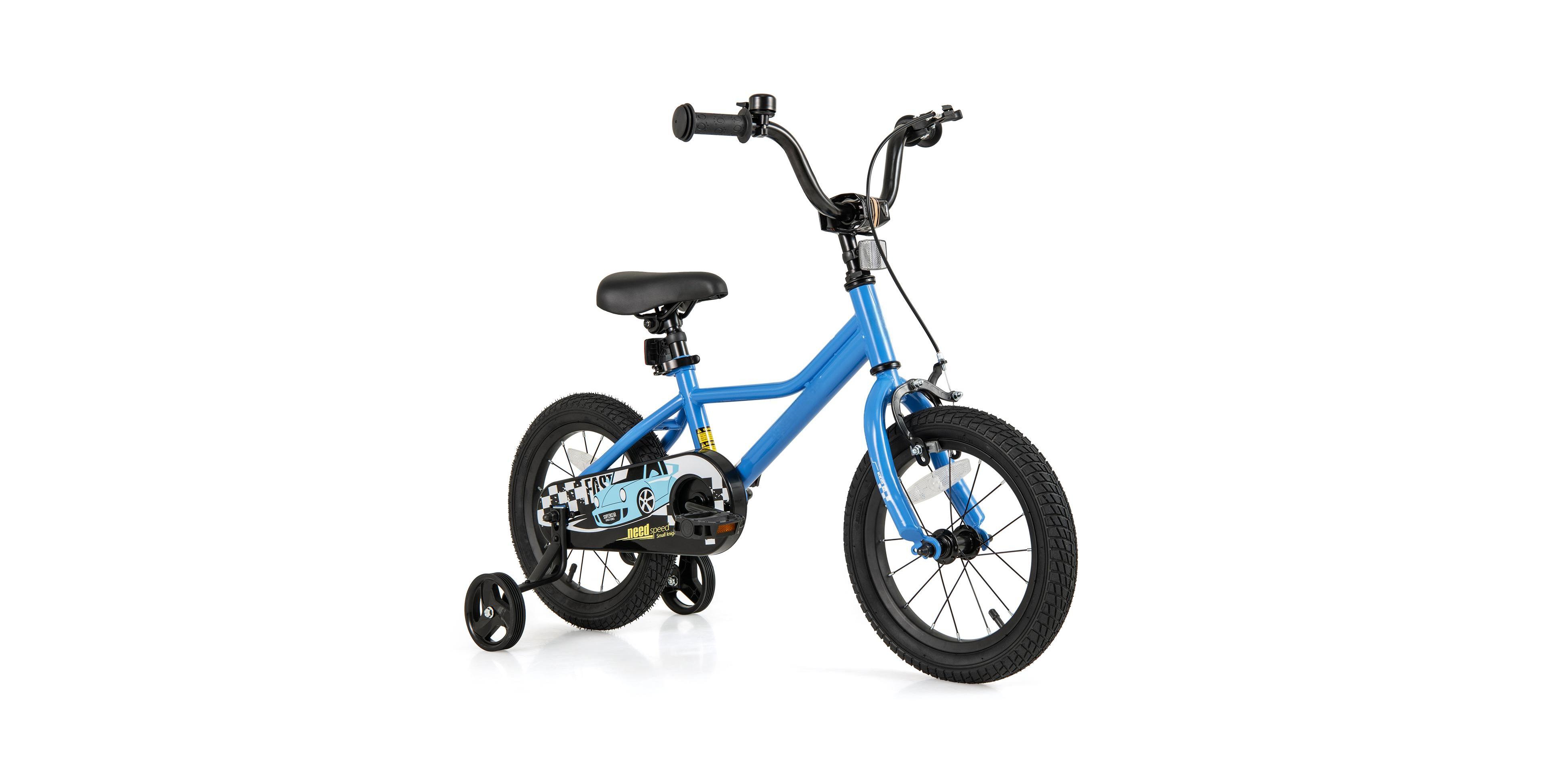 Hongge 14-Inch Kids Bike with Removable Training Wheels for Ages 3–5 - Navy