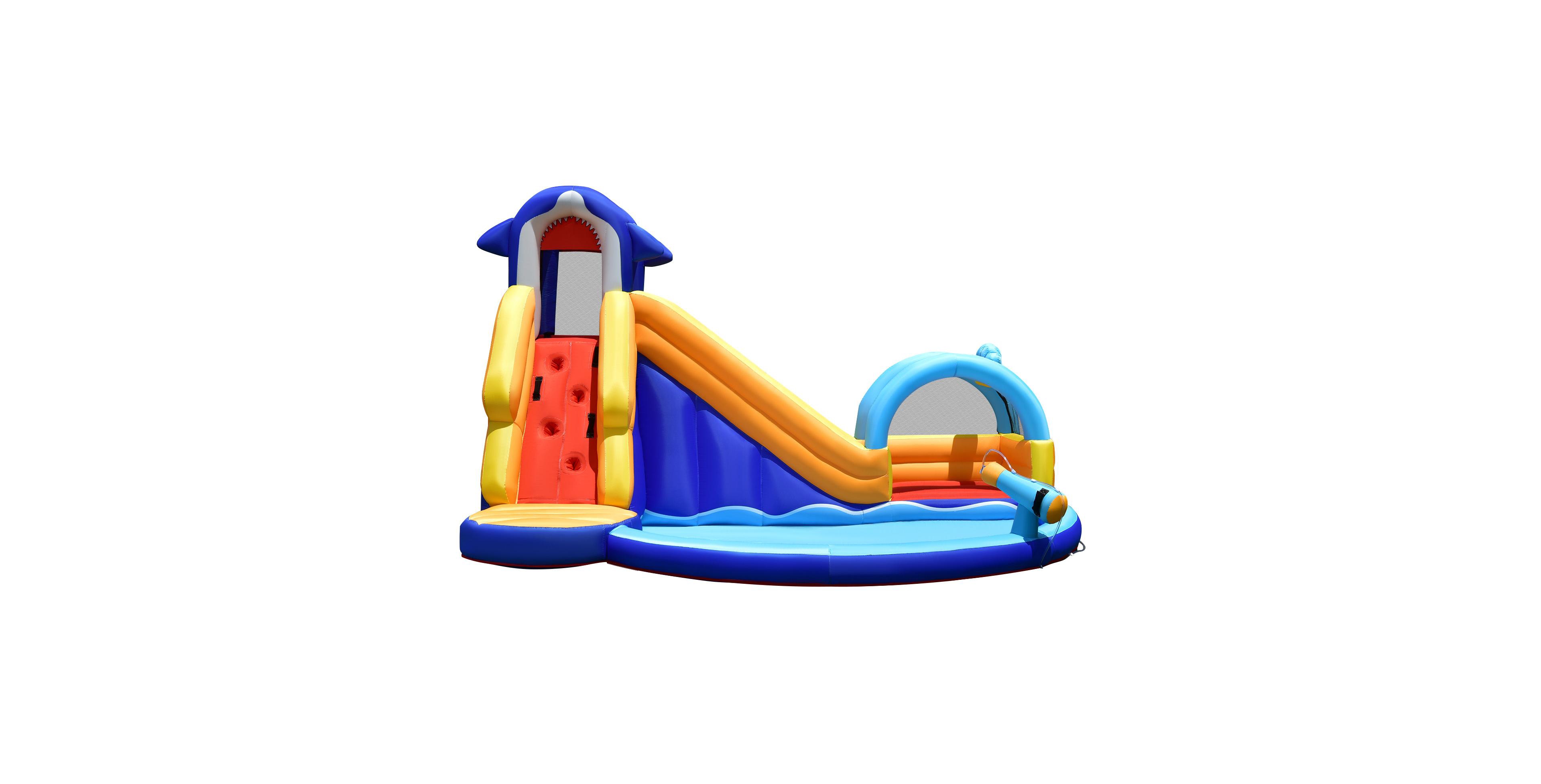 Givimo Inflatable Bouncy House with Slide and Splash Pool without Blower