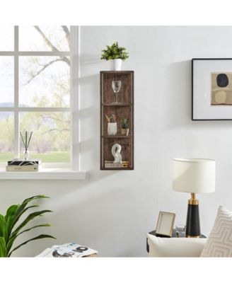 Recife Vertical Three-Tier Cube Wall Shelf