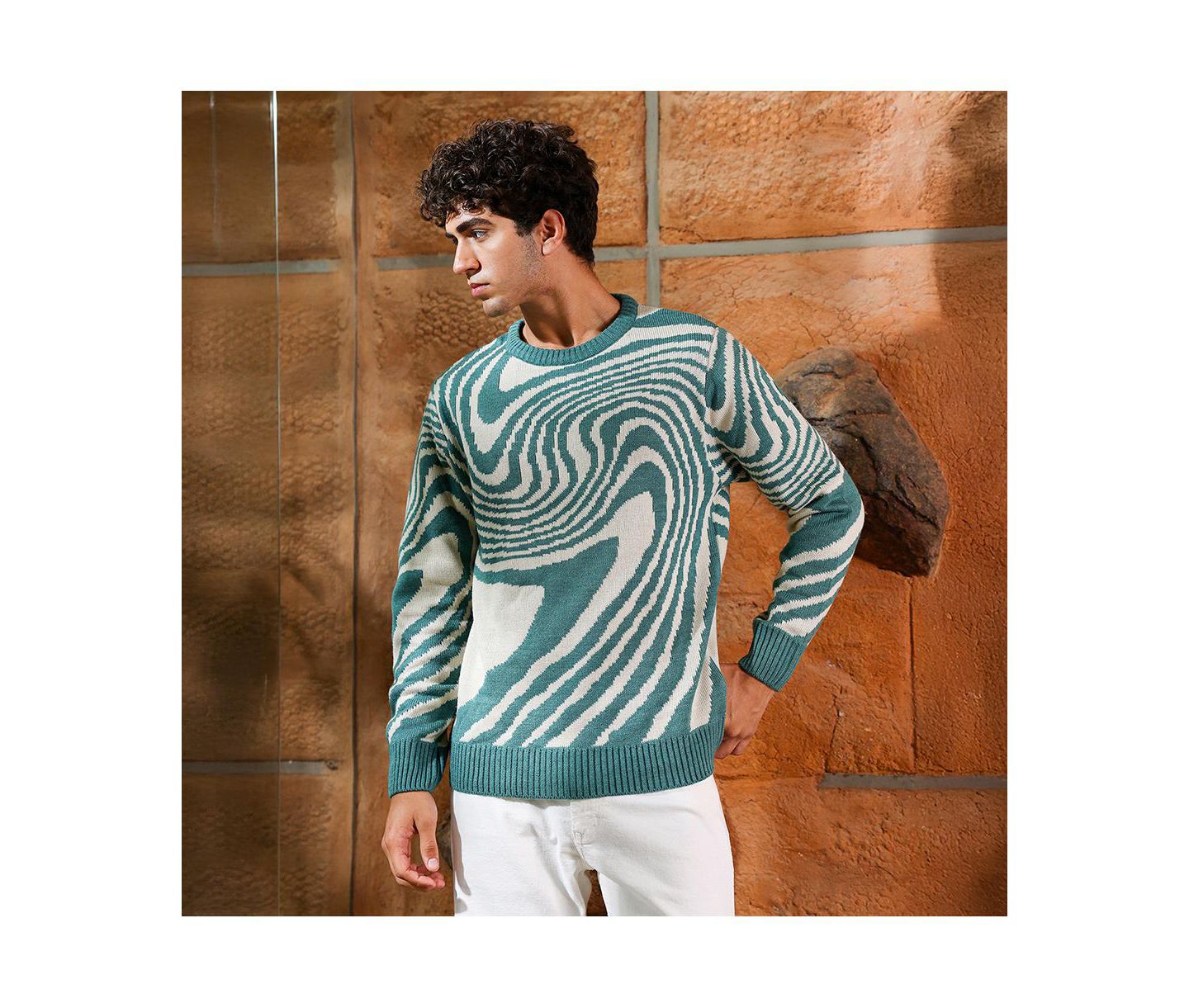 Мужской свитер Cahoot Campus Sutra Fluid Pullover, цвет: Зелёный — фото 3
