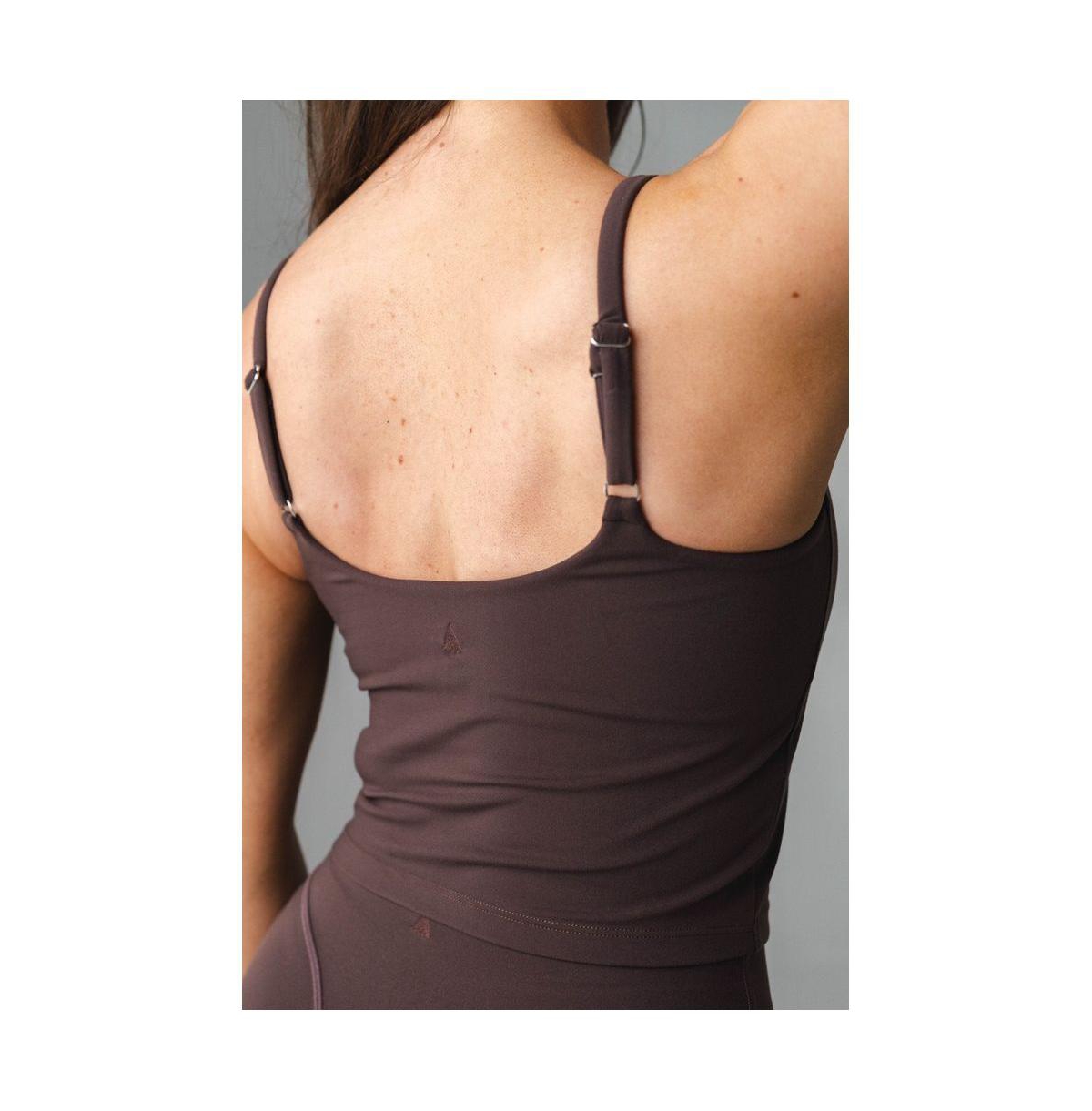 Vitality Women's Plus Sizes Cloud Ii Scoop Tank Top with Adjustable Straps and Built-In Bra