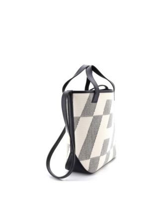 27 Cabas H en Biais Tote Canvas with Leather