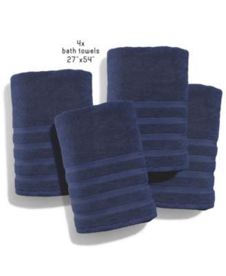 Luxury Soft & Absorbent 100% Ring Spun Cotton Bath Towels for Bathroom, Shower, Spa - 4 Piece Bath Towel Set