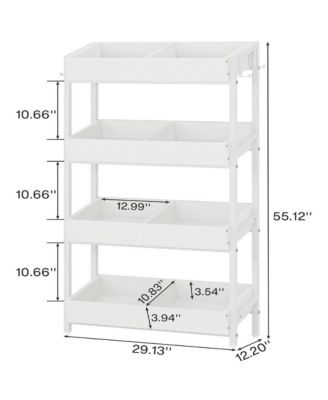 Wood Fruit and Vegetable Basket Stand Rack for Kitchen