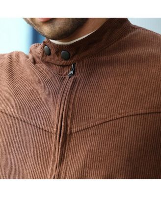 Men's Chocolate Brown Corduroy Rider Jacket
