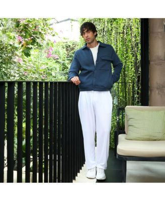 Men's Aegean Blue Utility-Knit Jacket