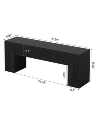 47" Farmhouse Wooden Bench – Perfect for entryway, dining room, hallway, or bedroom. Easy assembly