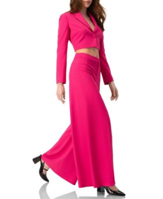 Women's Solid Wide-Leg Trousers