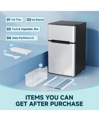 3.2 Cu.Ft. Freestanding Mini Fridge with Freezer