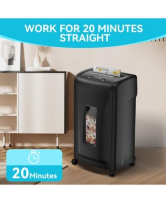 22-Sheet P-4 Heavy Duty Commercial Paper Shredder with 9.24 Gallon Pullout Bin