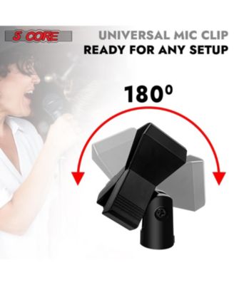 Microphone Clip Holder 2 Pieces with Screw Adapters 5/8 to 3/8 Inch