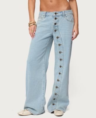 Women's Adison Button Low Rise Baggy Jeans