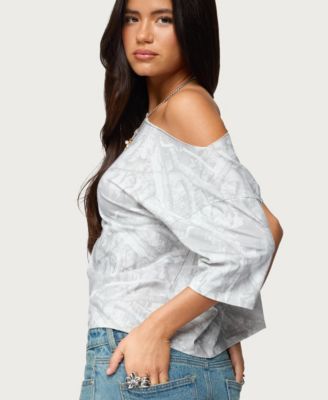 Women's Davida Off Shoulder Camo Top