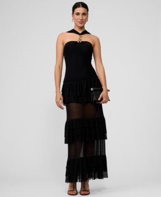 Women's Solana Mesh Tiered Long Dress