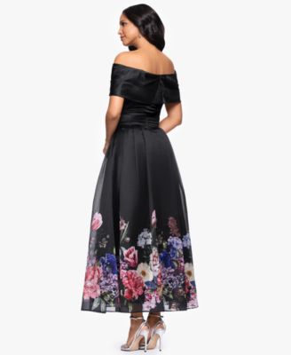 Petite Off-The-Shoulder Strapless Midi Dress