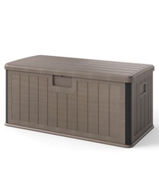 Storage Box with Lockable Design & Gas Strut Handle 2 Person Bench Garden Organizer