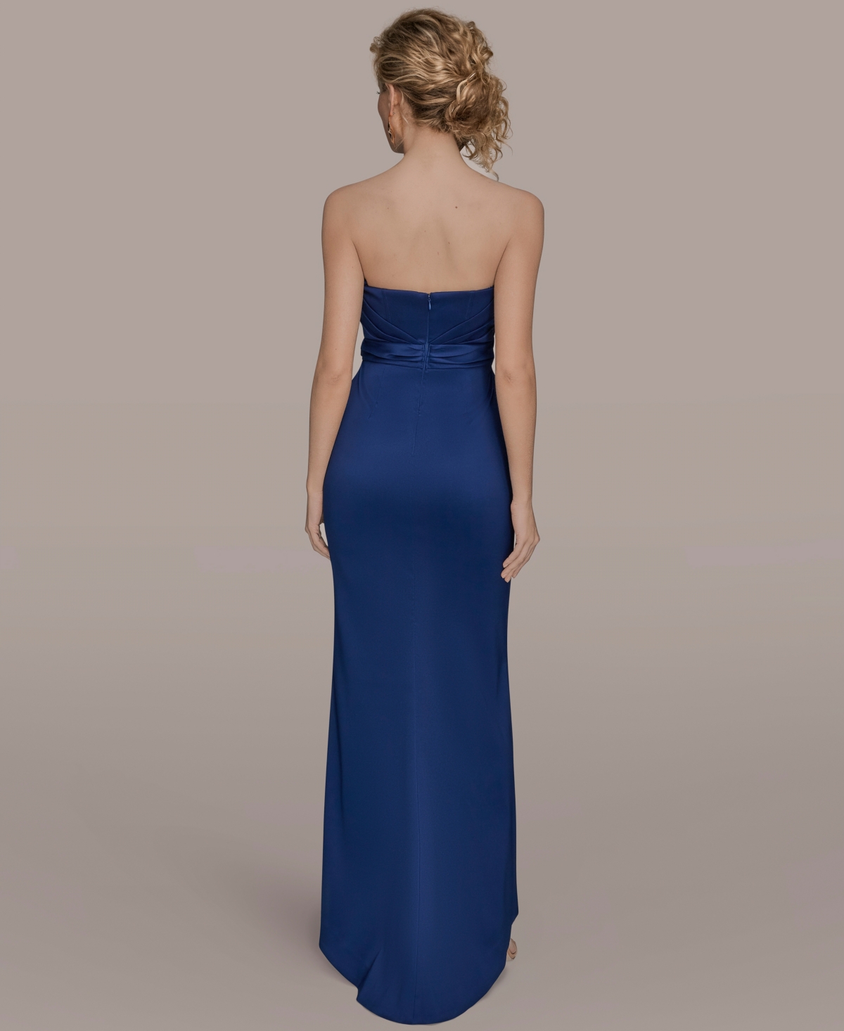 Donna Karan New York Women's Asymmetric Twist Strapless Gown