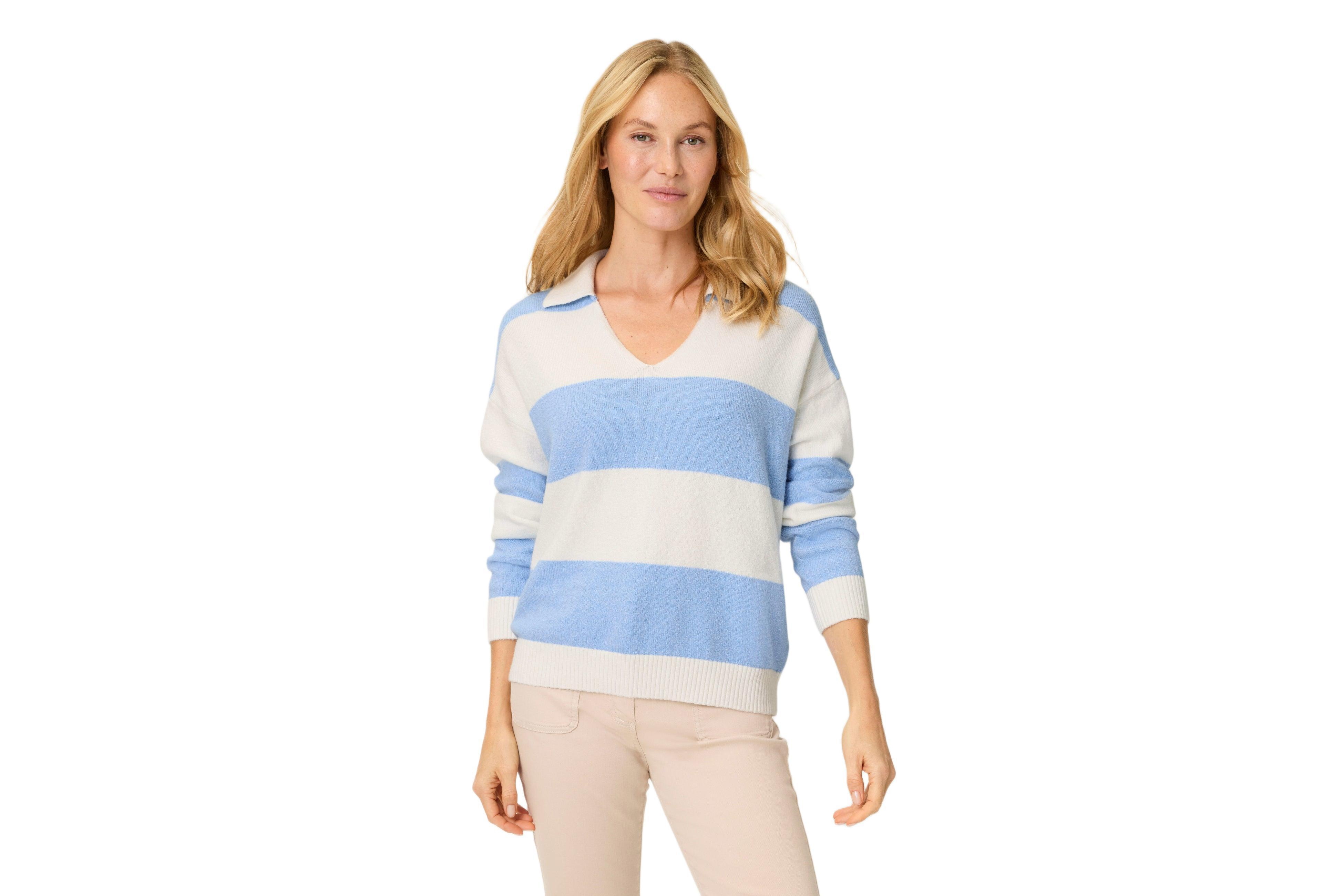 Olsen Women's Open Collar Sweater