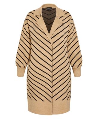 Plus Size Stripe Ivy Cardigan