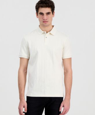 Men's All-Over Jacquard Knit Polo Shirt