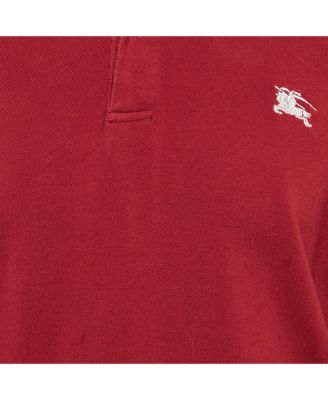 Men's Logo Embroidered Cotton Pique Polo T-Shirt