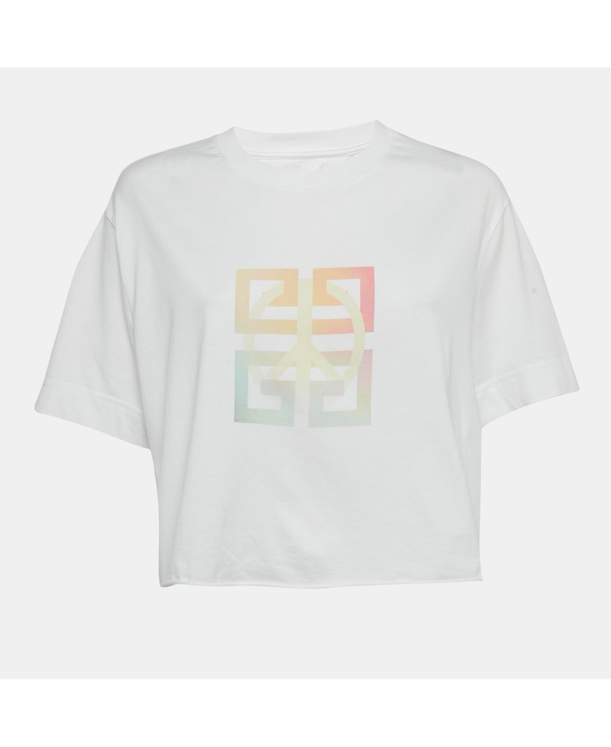 Pre-Owned Givenchy Women's Printed Jersey Crop T-Shirt