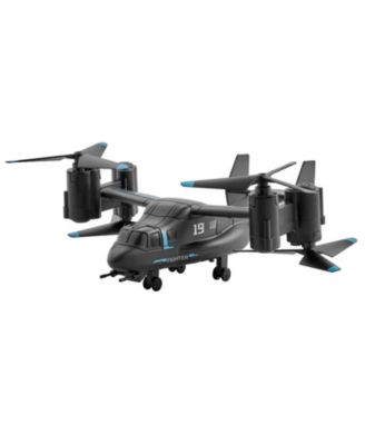 RC Helicopter, 2.4GHz 4-Channel with Gyro & Wing Lights, One-Key Takeoff/Landing Flying Plane Toy for Kids 8+