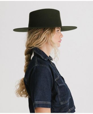 Dakota Wide Brim Felt Hat with Triangle Crown