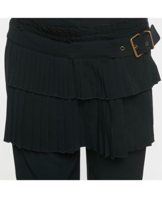 Women's Crepe Pleated Detail Trousers