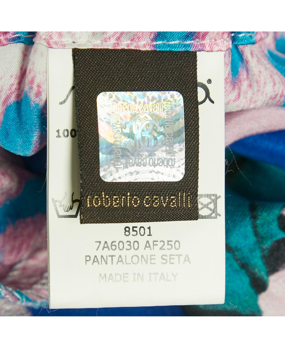 Pre-Owned Roberto Cavalli Women's Floral Print Stain Trousers