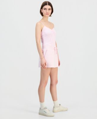 Juniors' Paisley-Print Drawstring Skort